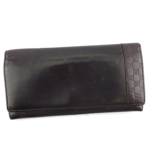 GUCCI wallet micro Gucci island leather Auth used L3177 - Picture 1 of 9